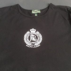 RALPH LAUREN/3X/Black cotton t-shirt/short sleeve